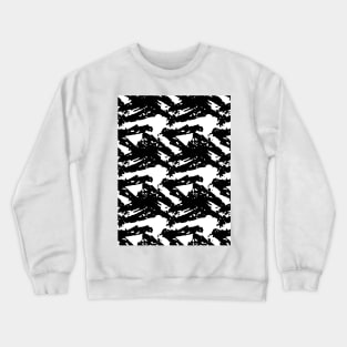 Black zigzag on a white background, abstraction Crewneck Sweatshirt